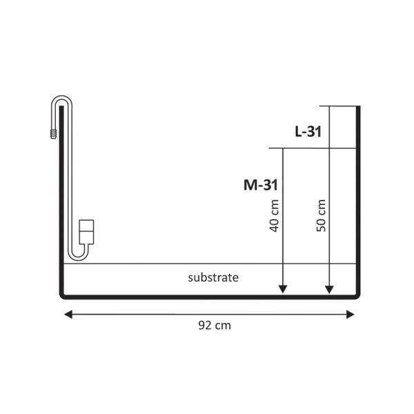 Blau Rustfrit stål CO2 Diffuser M31 30 cm